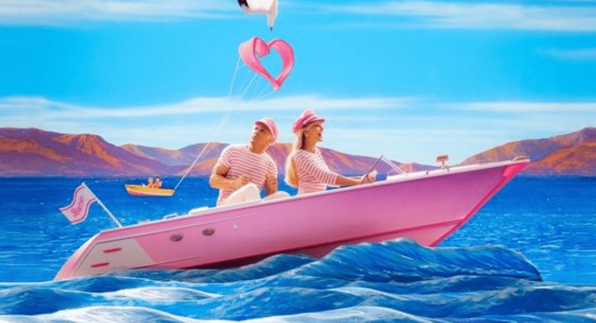 Barbie passeando de barco com o ken