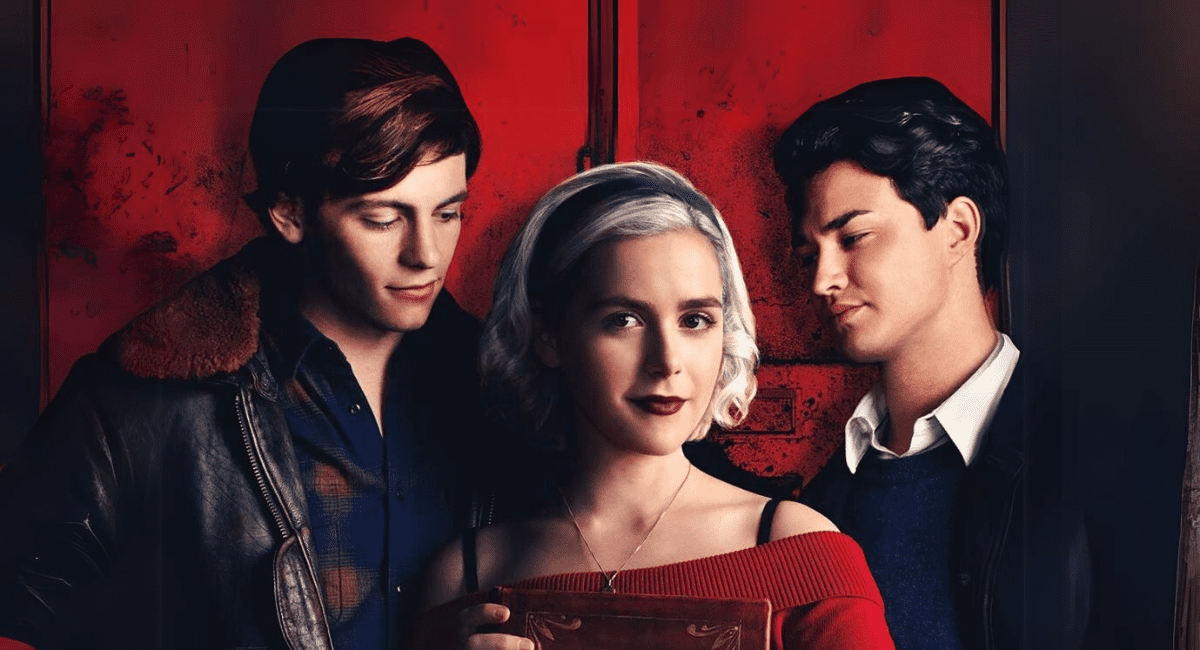 Sabrina Spellman com o nick e harvey