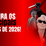 Personagens de filmes de 2026 representando os principais lançamentos do cinema.
